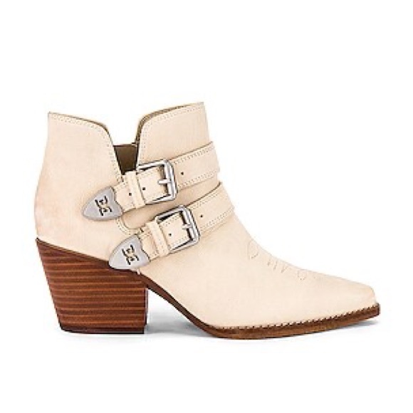 Sam Edelman‎ Womens Ivory Buckle Accent Windsor Pointy Toe Western Boot 10W - Picture 1 of 9